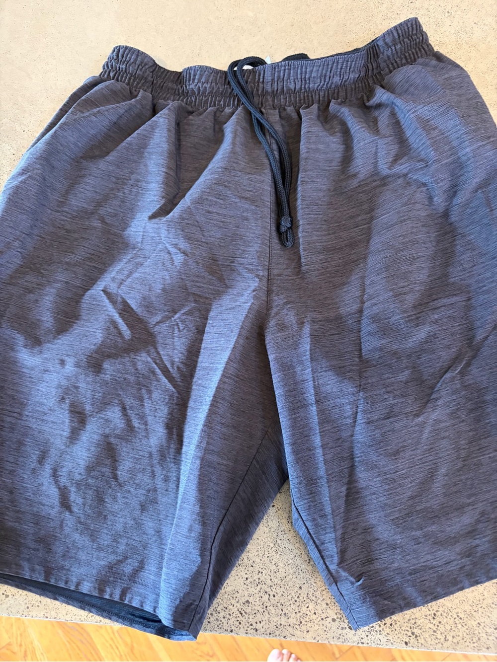 adidas Men's Heathered Navy Athletic Shorts